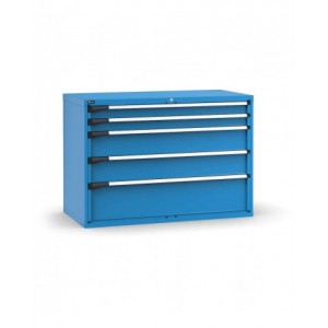 Cassettiera porta attrezzi,  5 cassetti 2x100 2x200 1x300, L1428 x P726 x H1000 mm