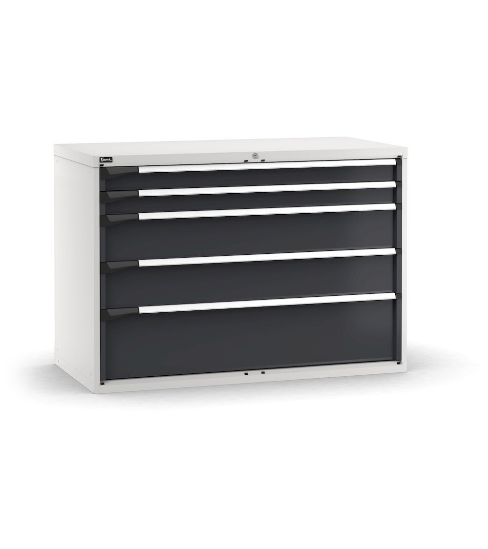 Cassettiera porta attrezzi,  5 cassetti 2x100 2x200 1x300, L1428 x P726 x H1000 mm