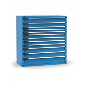 Cassettiera porta attrezzi, 12 cassetti 1x150 1x125 3x75 4x100 2x150 1x200, L1428 x P726 x H1500 mm