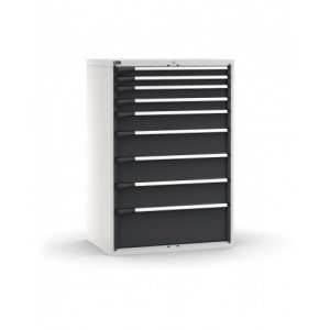 Cassettiera porta attrezzi, 9 cassetti 2x75 2x100 1x150 3x200 1x300, L1020 x P726 x H1500 mm