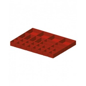 Set di 28 cassette divisorio in plastica per cassetti con H 50 mm, 36x27 EH