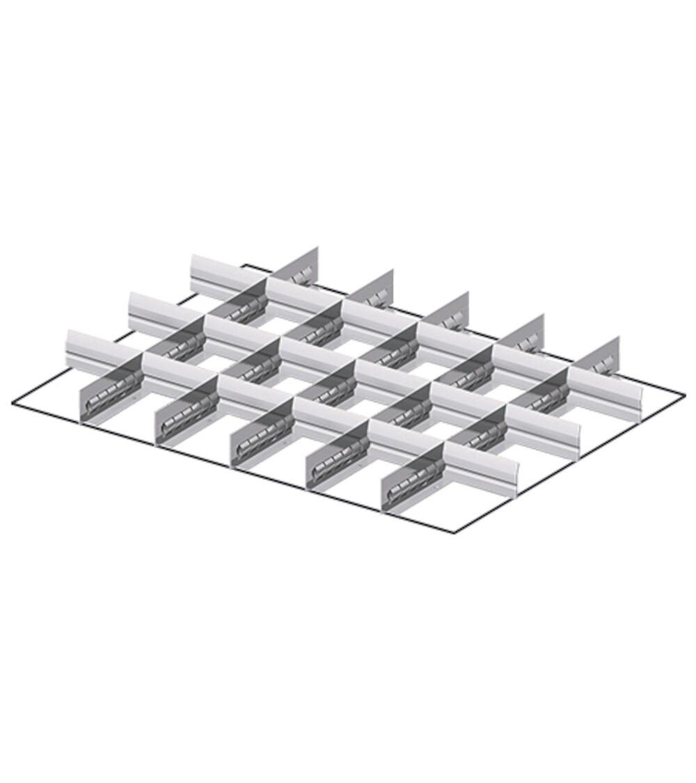 Set 5 divisori longitudinali, 18 divisori trasversali per cassetti con H 150/175 mm, 36x27 EH