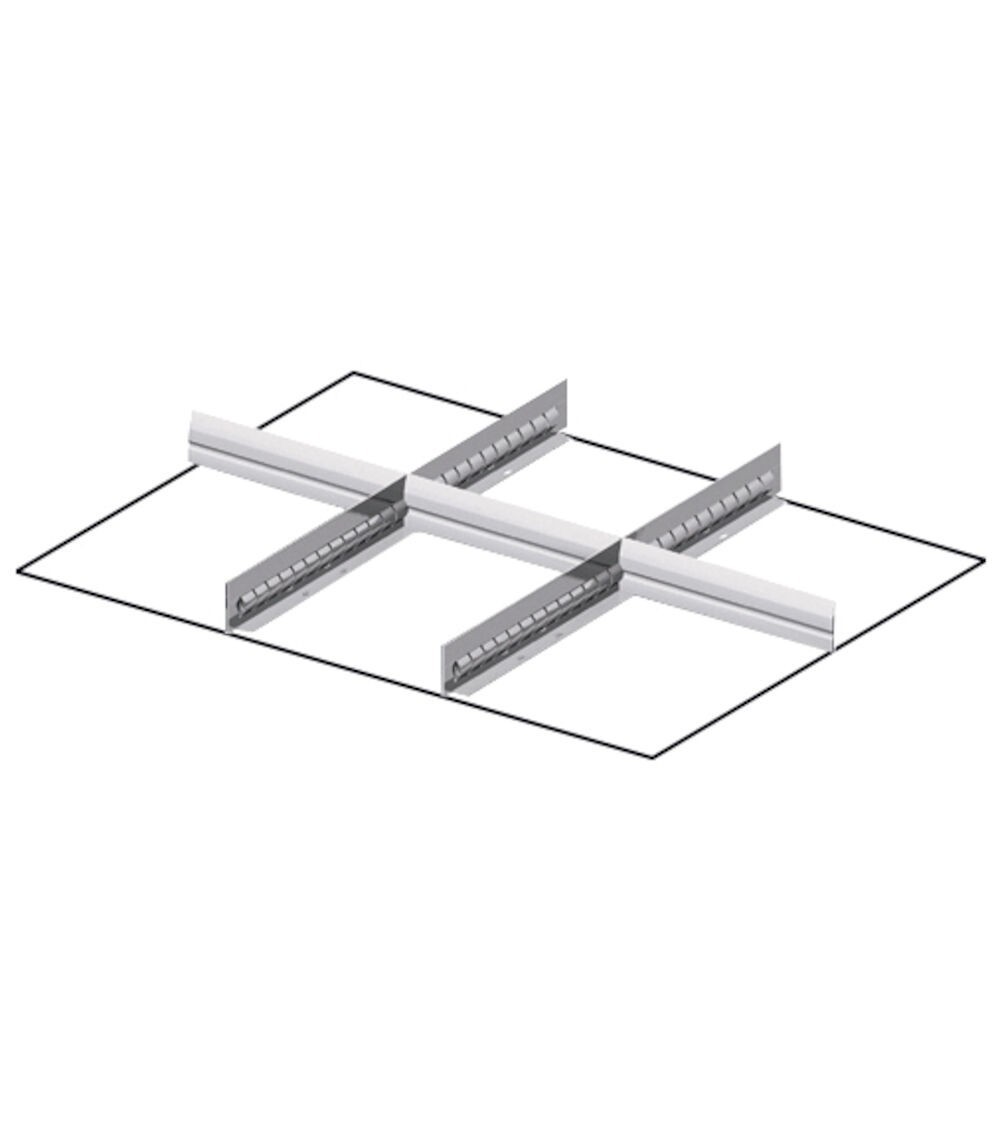 Set 2 divisori longitudinali, 3 divisori trasversali per cassetti con H 300 mm, 36x27 EH