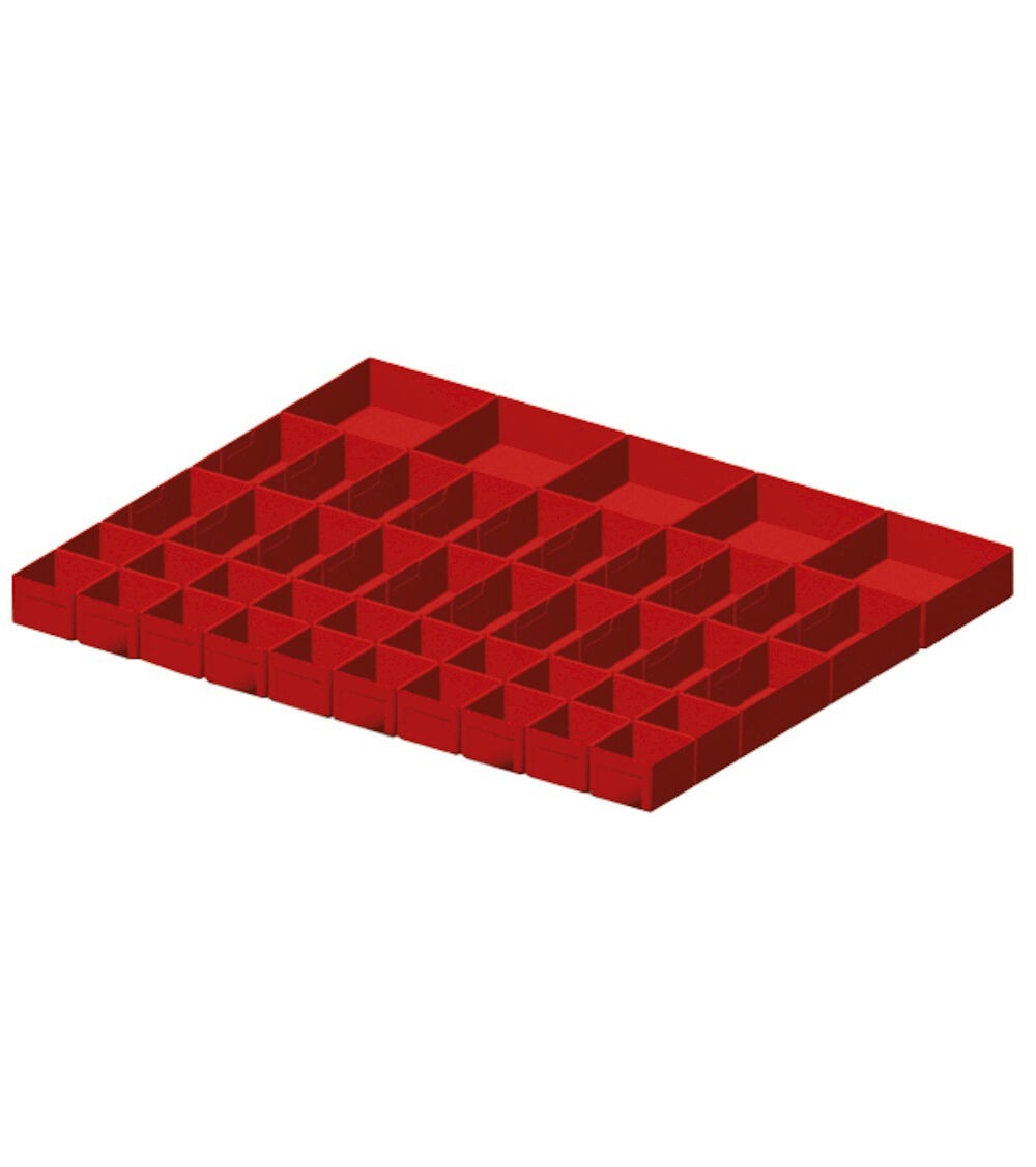 Kit cassette divisorio, 45 pezzi, per cassetti con H 50 mm, 45x36 EH