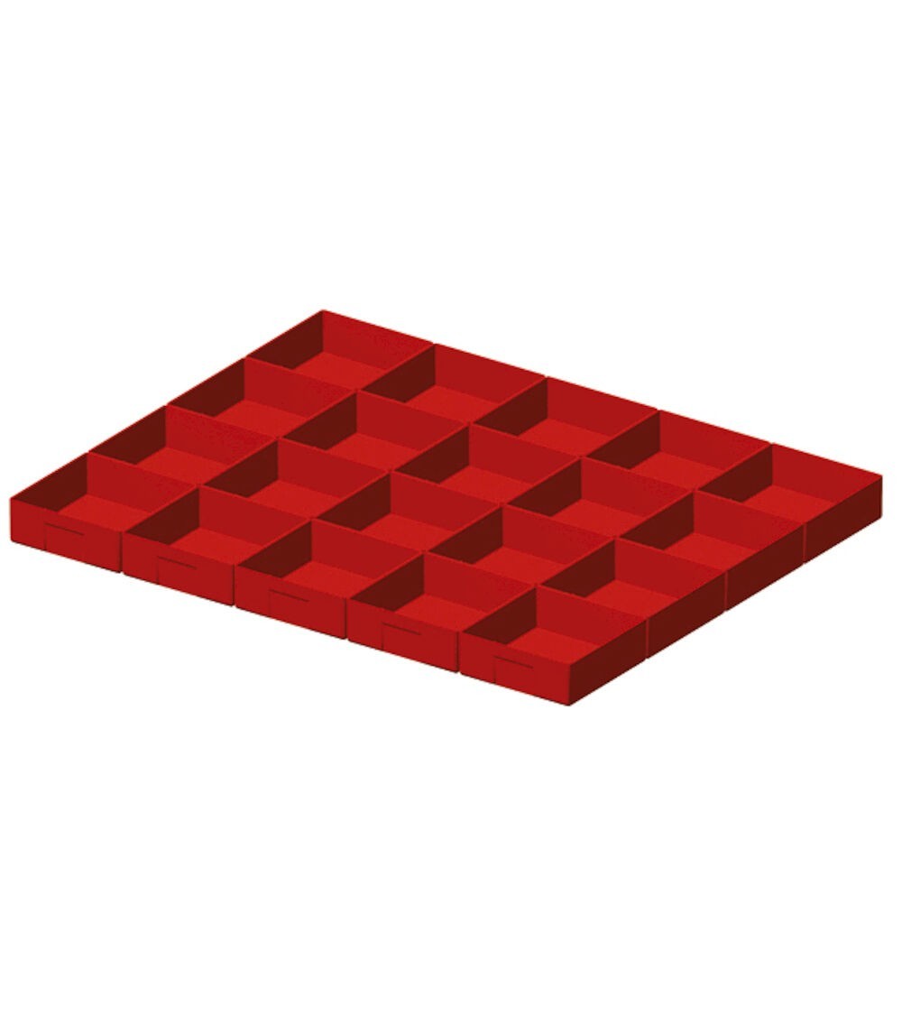 Kit cassette divisorio, 20 pezzi, per cassetti con H 75 mm, 45x36 EH