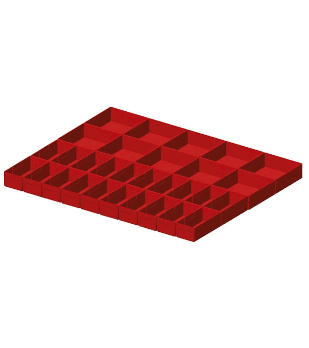 Kit cassette divisorio, 30 pezzi, per cassetti con H 100/125 mm, 45x36 EH