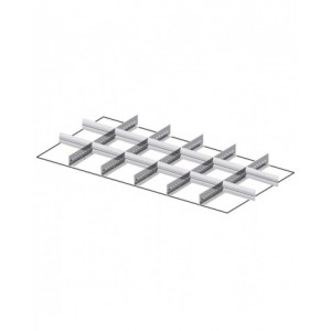 Set 5 divisori longitudinali, 12 divisori trasversali per cassetti con H 150/175 mm, 54x27 EH