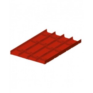 Divisori per cassetti con 50/300 H mm a 2 canali e divisori trasversali, 18x27 EH