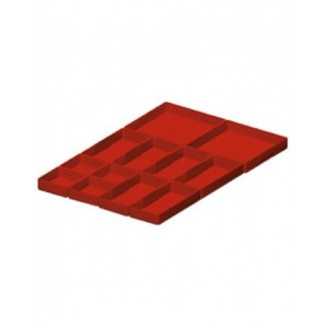 Kit cassette divisorio, 12 pezzi, per cassetti con H 75 mm, 18X27 EH