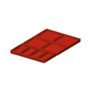 Kit cassette divisorio, 8 pezzi, per cassetti con H 75 mm, 18X27 EH