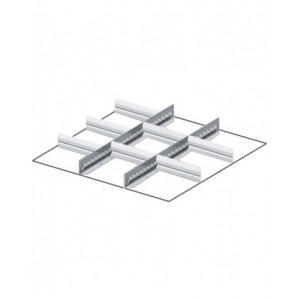 Set 2 divisori longitudinali, 7 divisori trasversali per cassetti con H 50 mm, 27x27 EH