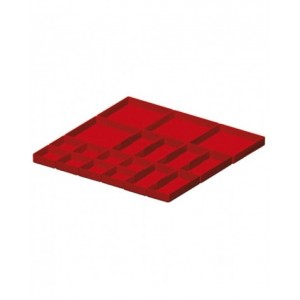 Kit cassette divisorio, 18 pezzi, per cassetti con H 75 mm, 27X27 EH