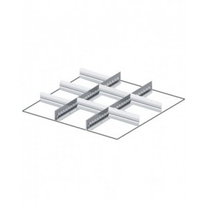 Set 2 divisori longitudinali, 7 divisori trasversali per cassetti con H 100/125 mm, 27x27 EH