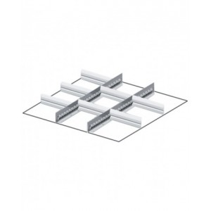 Set 2 divisori longitudinali, 7 divisori trasversali per cassetti con H 150/175 mm, 27x27 EH