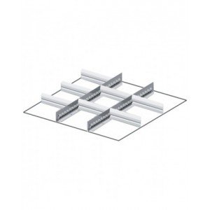 Set 2 divisori longitudinali, 7 divisori trasversali per cassetti con H 200/250 mm, 27x27 EH