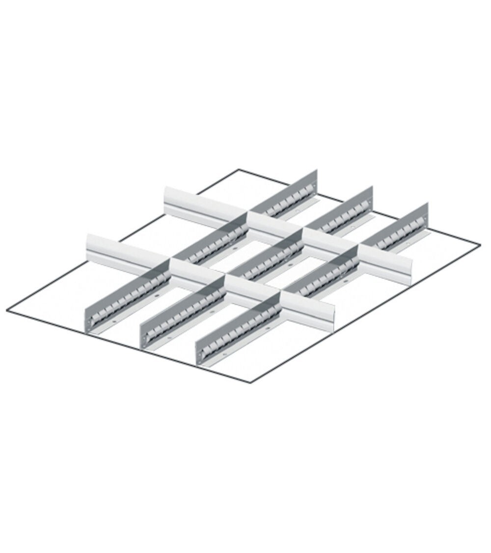 Set 3 divisori longitudinali, 8 divisori trasversali per cassetti con H 50 mm, 27x36 EH