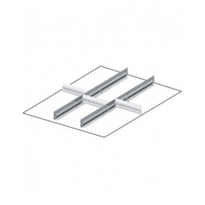 Set 2 divisori longitudinali, 3 divisori trasversali per cassetti con H 75 mm, 27x36 EH