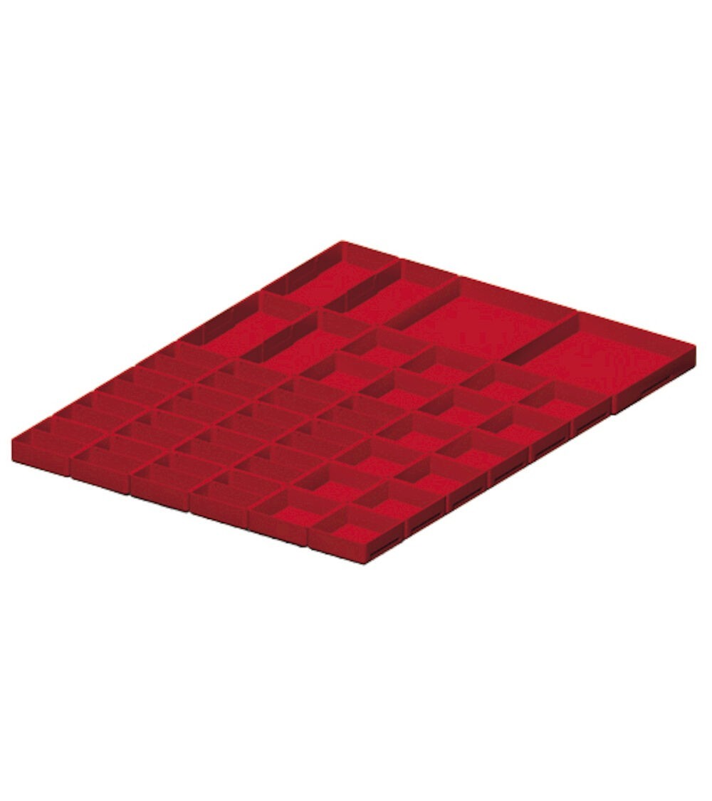 Kit cassette divisorio, 36 pezzi, per cassetti con H 75 mm, 27X36 EH