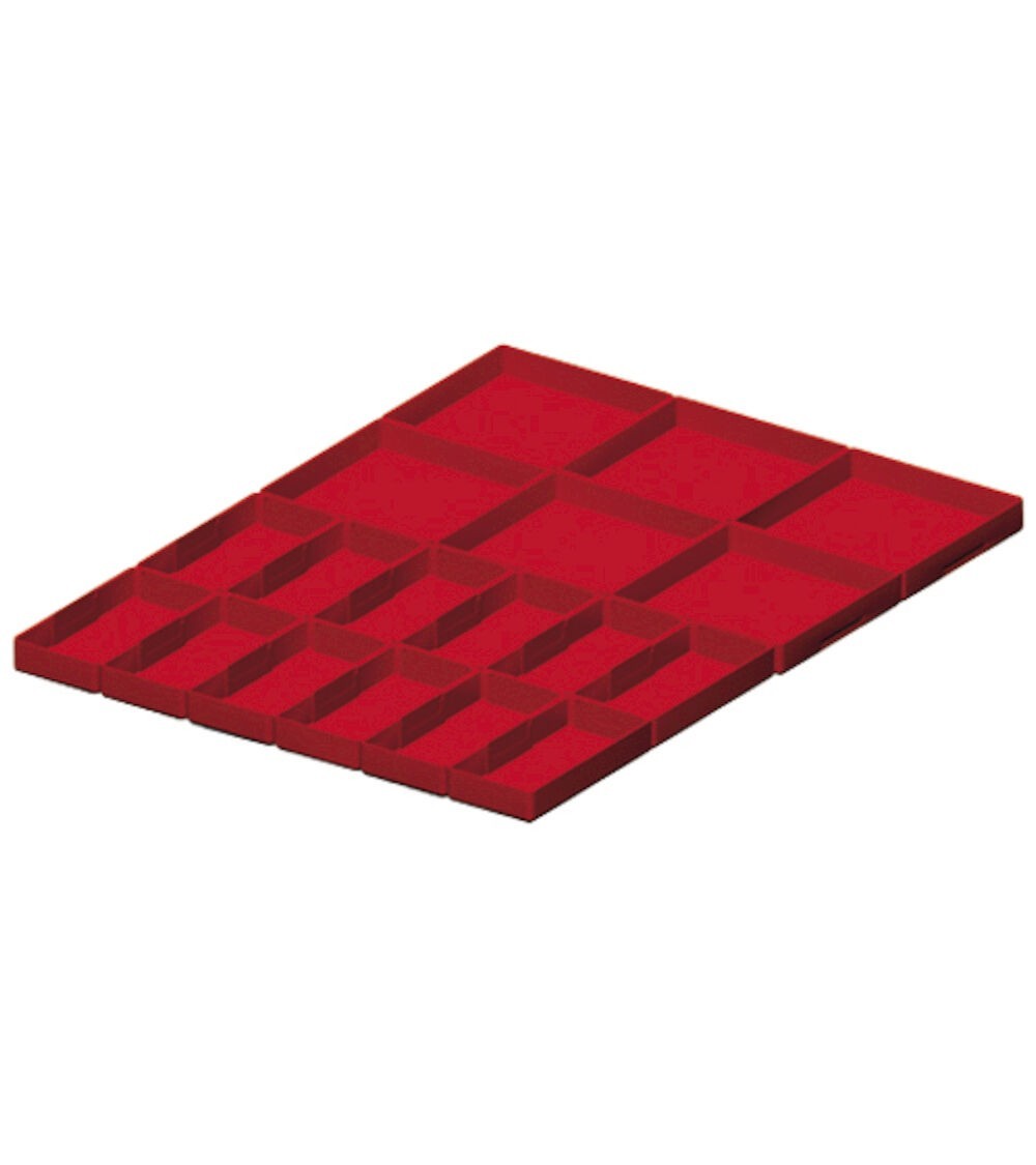 Kit cassette divisorio, 18 pezzi, per cassetti con H 75 mm, 27X36 EH