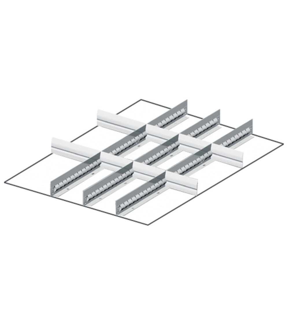 Set 3 divisori longitudinali, 8 divisori trasversali per cassetti con H 150/175 mm, 27x36 EH
