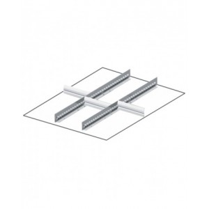 Set 2 divisori longitudinali, 3 divisori trasversali per cassetti con H 300 mm, 27x36 EH