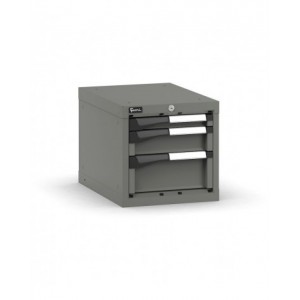 Blocco cassettiera da banco, 3 cassetti 1x50 1x100 1x150, L408 x P573 x H400 mm
