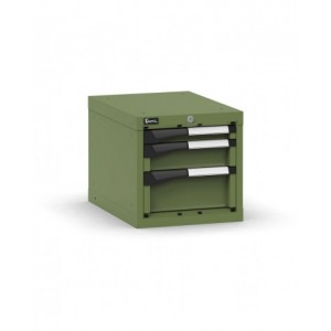 Blocco cassettiera da banco, 3 cassetti 1x50 1x100 1x150, L408 x P573 x H400 mm
