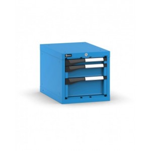 Blocco cassettiera da banco, 3 cassetti 1x50 1x100 1x150, L408 x P573 x H400 mm