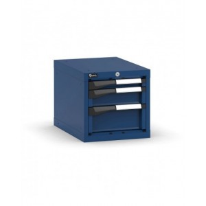 Blocco cassettiera da banco, 3 cassetti 1x50 1x100 1x150, L408 x P573 x H400 mm