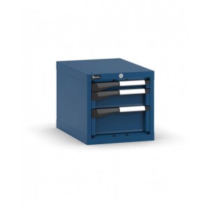 Blocco cassettiera da banco, 3 cassetti 1x50 1x100 1x150, L408 x P573 x H400 mm