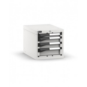 Blocco cassettiera da banco, 4 cassetti 1x50 2x75 1x100, L408 x P573 x H400 mm