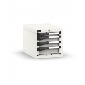 Blocco cassettiera da banco, 4 cassetti 1x50 2x75 1x100, L408 x P573 x H400 mm