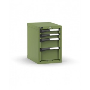 Blocco cassettiera da banco, 4 cassetti 2x75 1x150 1x200, L408 x P573 x H600 mm