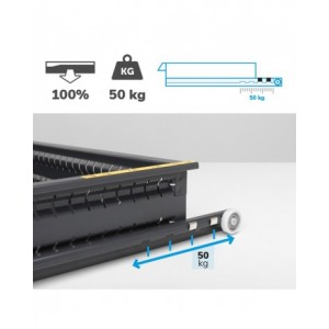 Blocco cassettiera da banco, 3 cassetti 1x100 1x200 1x300, L408 x P573 x H700 mm