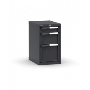 Blocco cassettiera da banco, 3 cassetti 1x100 1x200 1x300, L408 x P573 x H700 mm