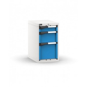 Blocco cassettiera da banco, 3 cassetti 1x100 1x200 1x300, L408 x P573 x H700 mm