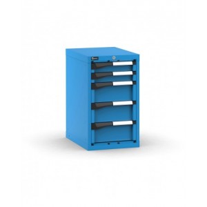 Blocco cassettiera da banco, 5 cassetti 2x75 3x150, L408 x P573 x H700 mm