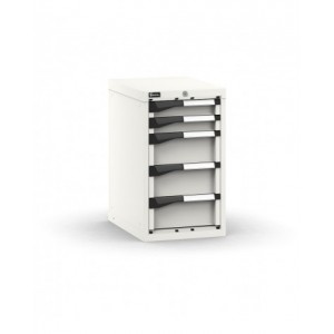 Blocco cassettiera da banco, 5 cassetti 2x75 3x150, L408 x P573 x H700 mm