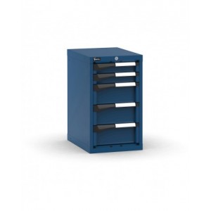 Blocco cassettiera da banco, 5 cassetti 2x75 3x150, L408 x P573 x H700 mm