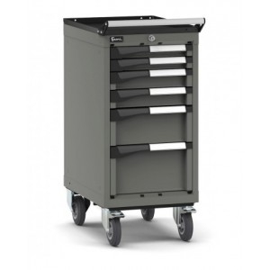 Cassettiera porta attrezzi con ruote, 6 cassetti 2x50 2x75 1x150 1x200, L408 x P573 x H922 mm