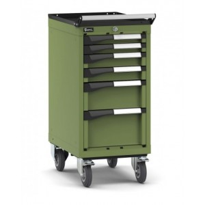 Cassettiera porta attrezzi con ruote, 6 cassetti 2x50 2x75 1x150 1x200, L408 x P573 x H922 mm