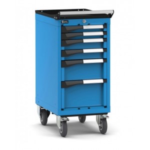 Cassettiera porta attrezzi con ruote, 6 cassetti 2x50 2x75 1x150 1x200, L408 x P573 x H922 mm