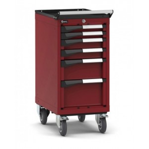 Cassettiera porta attrezzi con ruote, 6 cassetti 2x50 2x75 1x150 1x200, L408 x P573 x H922 mm