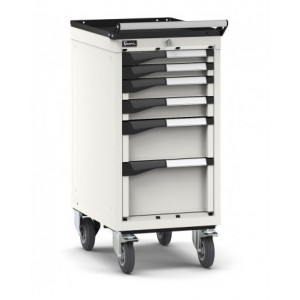 Cassettiera porta attrezzi con ruote, 6 cassetti 2x50 2x75 1x150 1x200, L408 x P573 x H922 mm