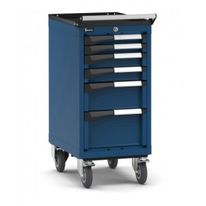 Cassettiera porta attrezzi con ruote, 6 cassetti 2x50 2x75 1x150 1x200, L408 x P573 x H922 mm