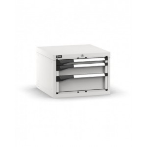 Blocco cassettiera da banco, 3 cassetti 1x50 1x100 1x150, L561 x P573 x H400 mm