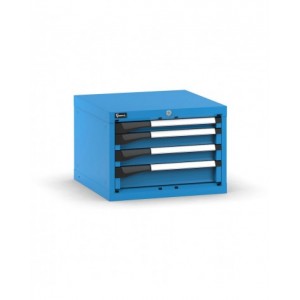 Blocco cassettiera da banco, 4 cassetti 1x50 2x75 1x100, L561 x P573 x H400 mm