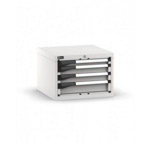 Blocco cassettiera da banco, 4 cassetti 1x50 2x75 1x100, L561 x P573 x H400 mm