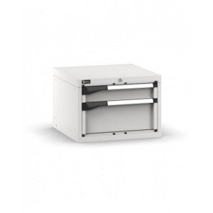Blocco cassettiera da banco, 2 cassetti 1x100 1x200, L561 x P573 x H400 mm