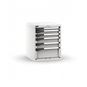 Blocco cassettiera da banco, 6 cassetti 1x50 2x75 2x100 1x200, L561 x P573 x H700 mm